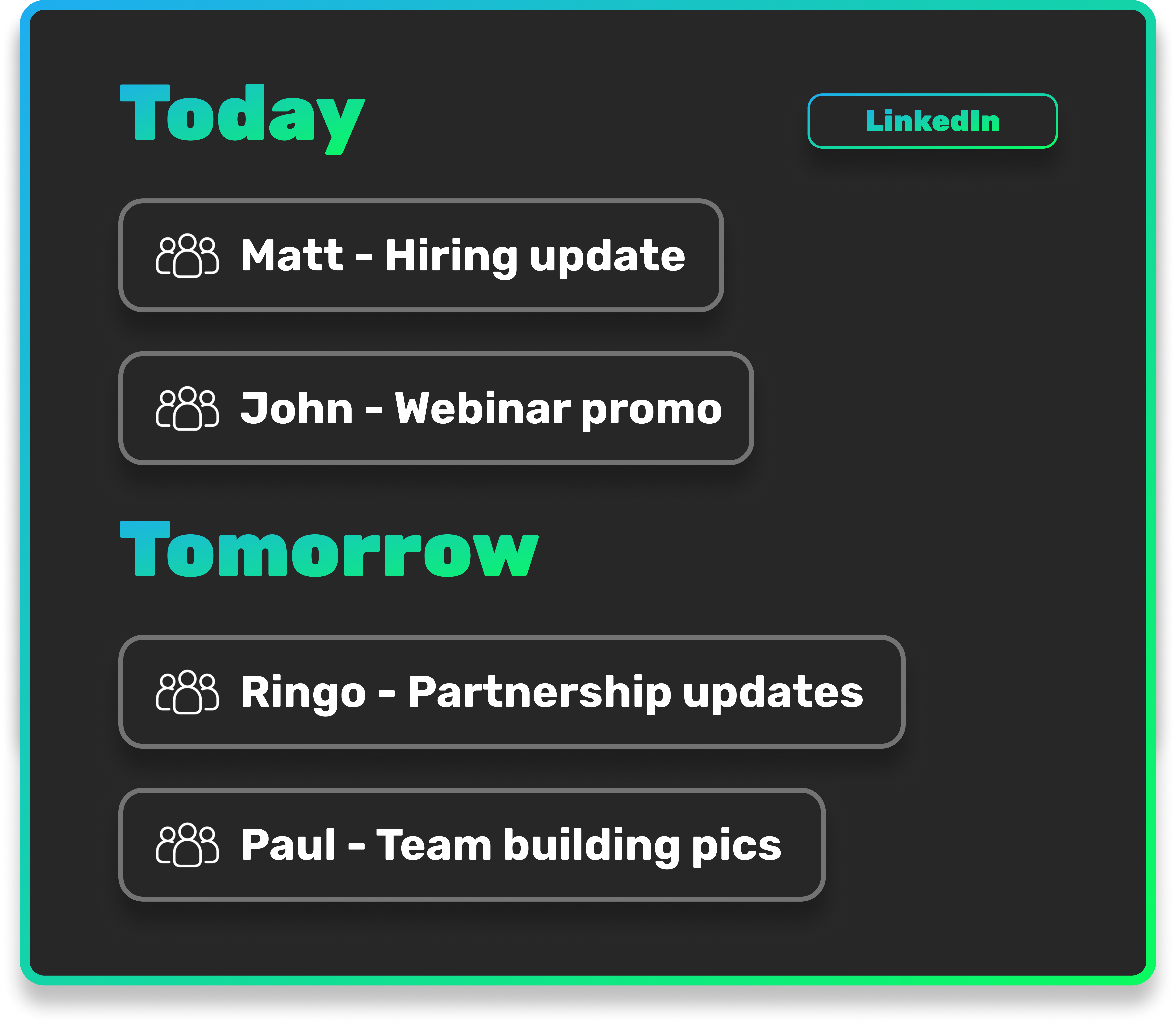 Schedule a visible, insight-led presence